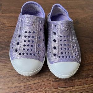 Sketchers Foamies Sparkly Purple size 7 toddler